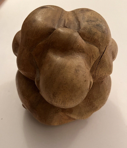 Weeping buddah wood sculpture - buddah,