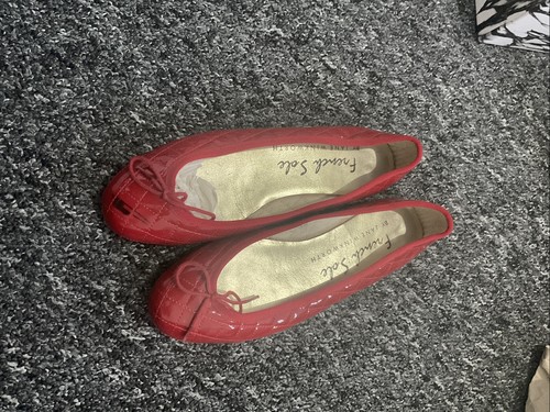 Womens french sole red - red, patent