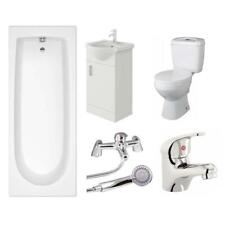 Bathroom Suite Bath Vanity Unit Sink Toilet Set Rosina Single Ended & 1600mm