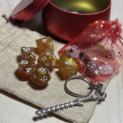 Polyhedral piece dice set in - 7,