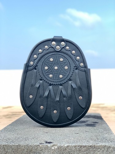 Men black leather - black,