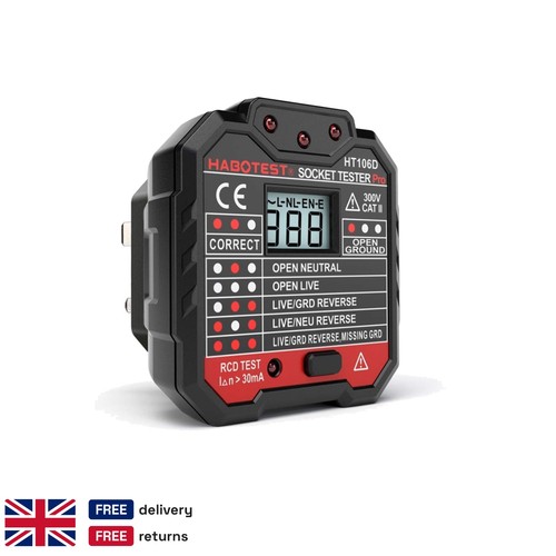 Ht106e plug socket tester - ht106e,