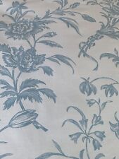 Laura Ashley Original Lloyd Duck Egg Cream Floral Jacquard Fabric 0.8m Piece