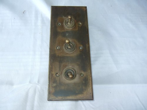 Vintage brass light switch - vintage, x