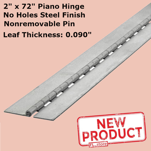 Piano hinge no holes - x,
