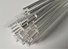 Bar Rod Acrylic Clear Square Plastic Solid 2mm 3mm 4mm 5mm 6mm 8mm 10mm 12mm