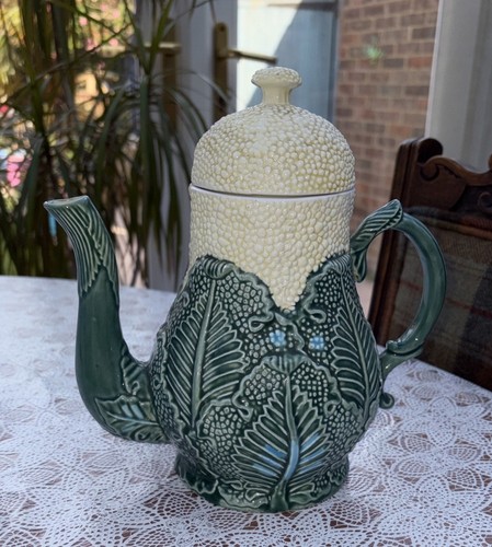 Vtg majolica style coffee pot - vtg,