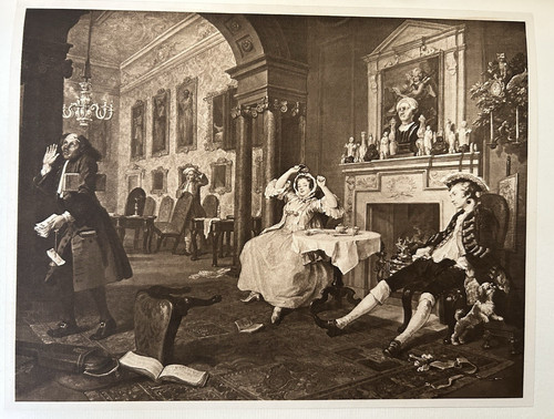 Antique print hogarth - print,