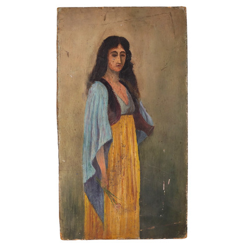 Antique oil board - on,