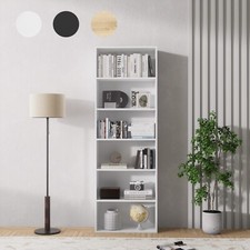 6 Tier Bookcase with Shelving Unit for Storage Bookshelf Living Room Office