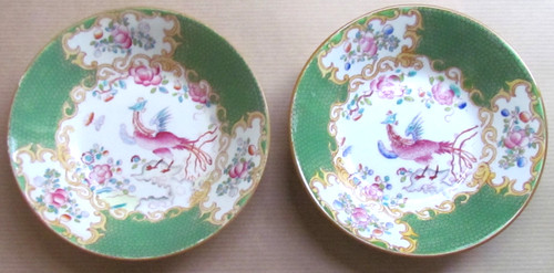 Mintons green cockatrice two - mintons,