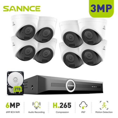 Sannce 3mp cctv camera system - camera,