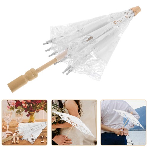 Vintage bridal lace umbrella - vintage,
