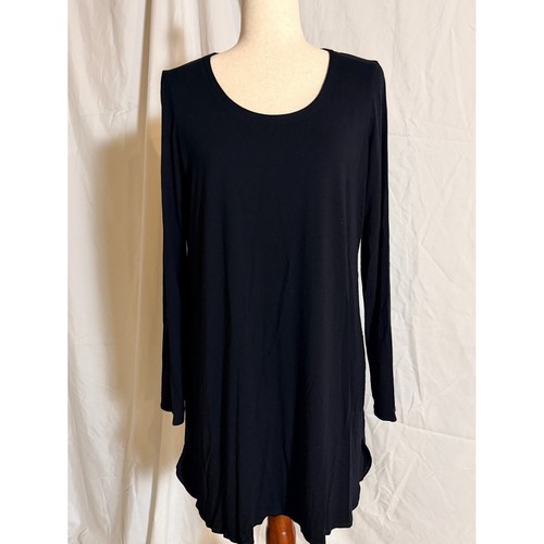 Eileen fisher black scoop neck - black, scoop-neck