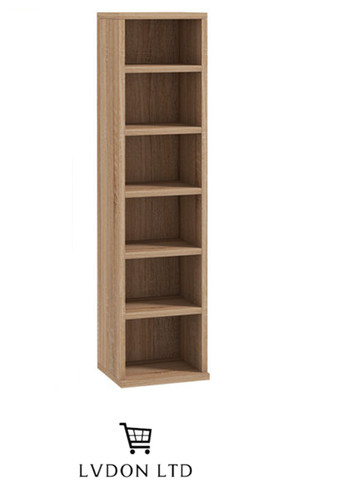 Oak dvd storage tower - oak, rack