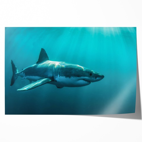 Great white shark canvas - great,