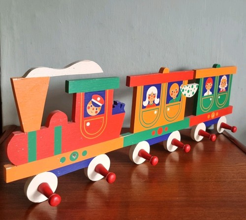 Vintage train coat peg - train,