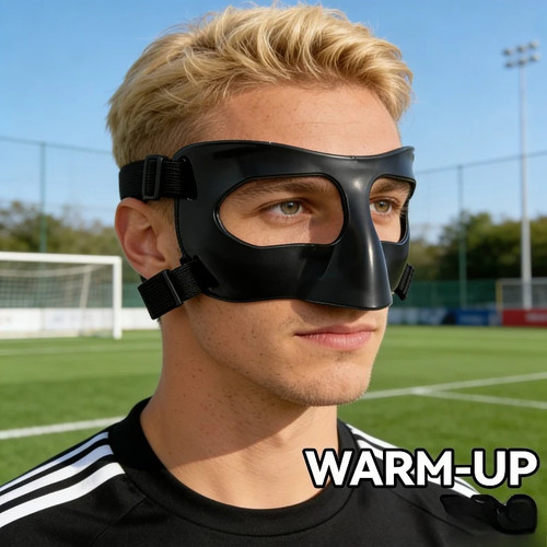 Black football face - face, guard