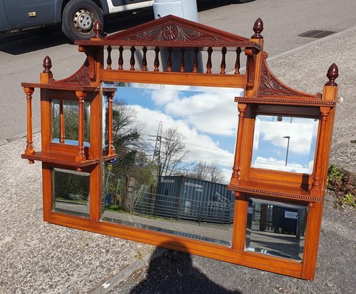 Antique victorian overmantle - antique,