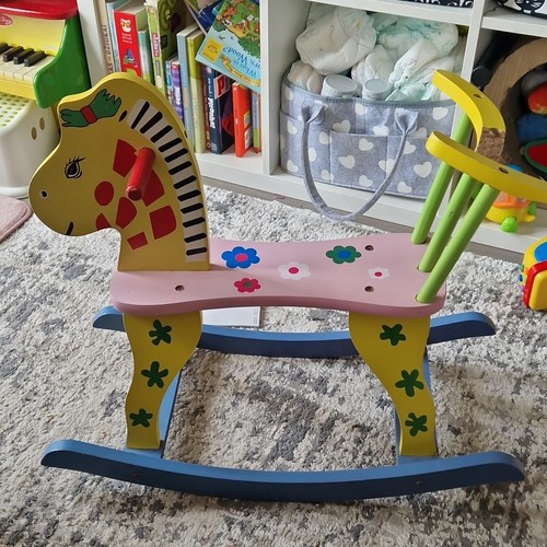 Wooden rocking horse - wooden, ride-on