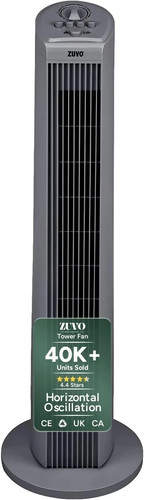 Tower fan grey black - fan, grey/black/white