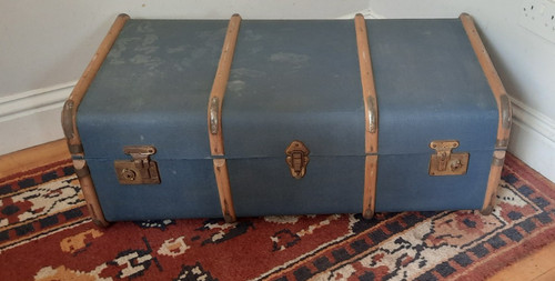 Large vintage wooden bound - wooden,