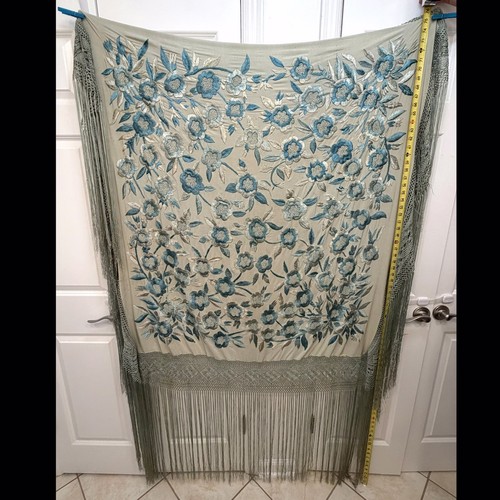 Antique piano shawl - antique,