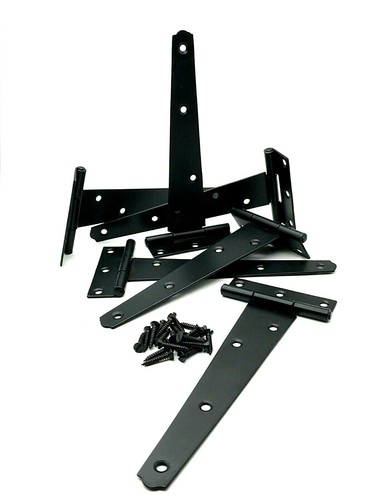 Tee hinges 150mm black - tee,