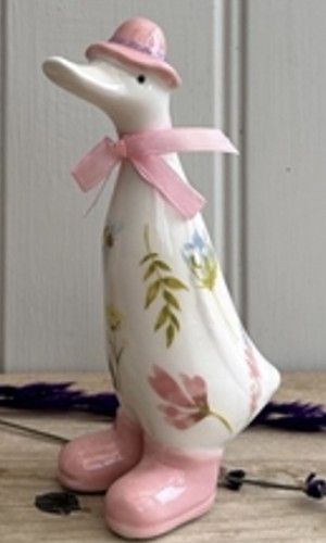 Ceramic duck with bees - with, &