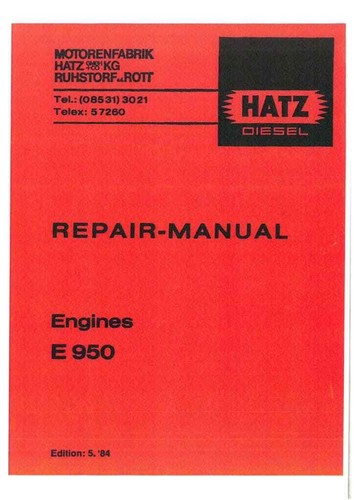 Hatz engine e950 - engine,