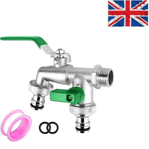 Contemporary double garden tap - double,