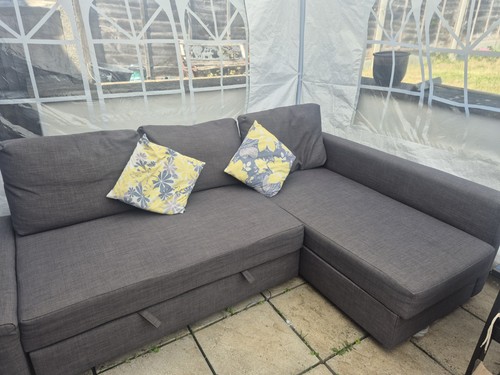 Ikea grey corner sofa - corner, sofa-bed