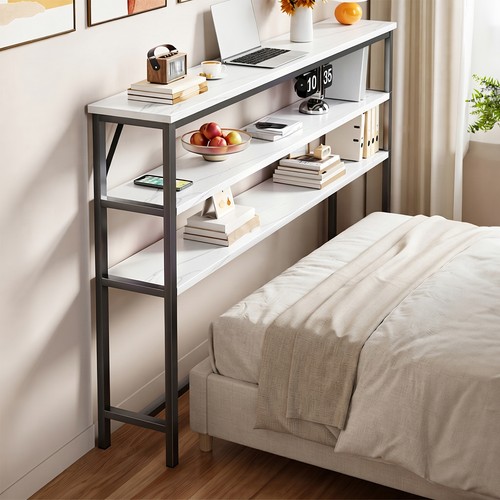 Slim wooden console - wooden, with