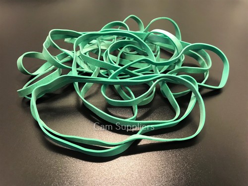 Green rubber elastic bands - rubber,