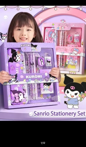 Sanrio 12pcs kuromi stationery - sanrio,