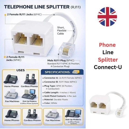Rj11 telephone splitter - rj11,