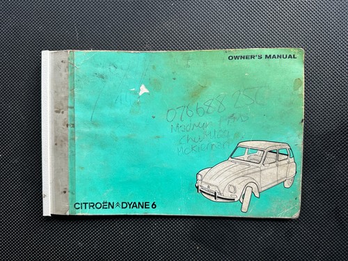 Citroen dyane owners manual - citroen,