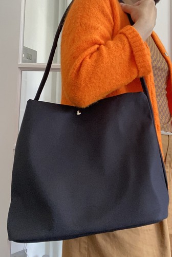 Black canvas tote bag large - canvas,