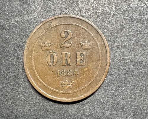 1884 sweden two ore old - 2,