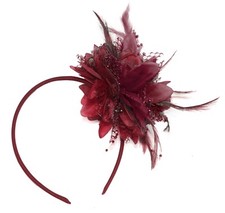 Flower Feather Hair Fascinator