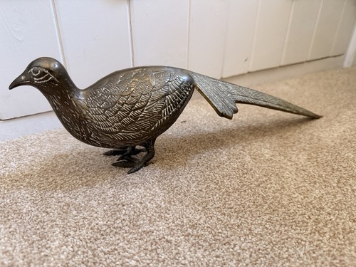 Vintage brass pheasant - vintage,