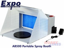 Airbrush SPRAY BOOTH AB500 Portable w Extractor Fan & AB503 Turntable EXPO TOOLS