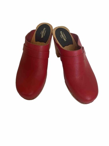 Swedish hasbeens red - swedish, heeled