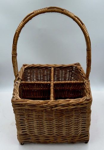 Vintage bottle wicker picnic - bottle,