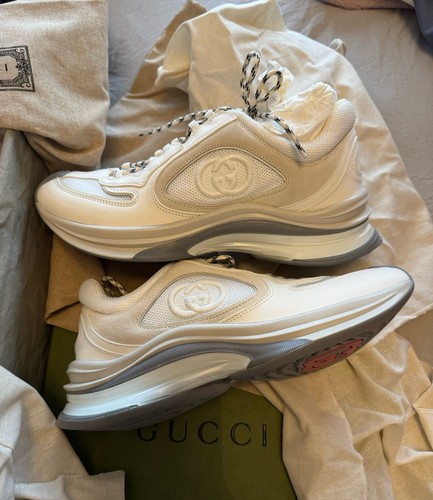Gucci panelled lace run - gucci, lace-up