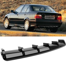 For 3 Series E36 E46 1998-2006 Glossy Rear Bumper Diffuser Spoiler Splitter Fins