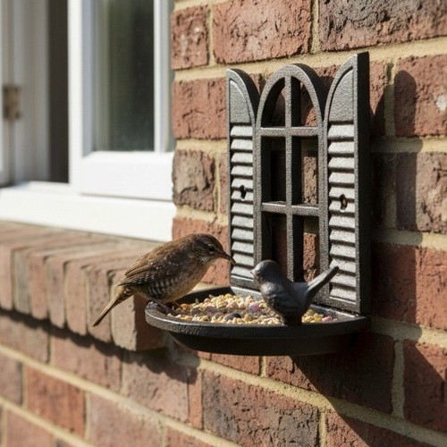 Cast iron window bird - iron,