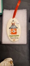 irish  porcelain VALENTIA Clock Tower Christmas Tree ORNAMENT 