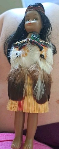Vintage new zealand maori doll - new,