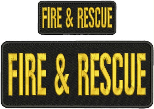 Fire rescue emb patches - &,